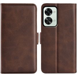 Mobigear Slim Magnet Housse OnePlus Nord 2T 5G Etui Porte-Monnaie - Marron