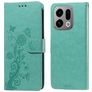 Mobigear Flowers OPPO Find X9 Étui Portefeuille - Vert