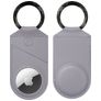 Valenta Snap Coque Apple AirTag Porte-clés en Cuir Véritable - Violet