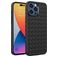 Mobigear Woven Coque iPhone 14 Pro Coque arrière en TPU Souple - Noir