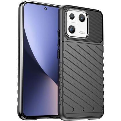 Mobigear Groove Xiaomi 13 TPU souple Coque arrière - Noir