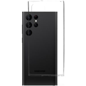 Mobiparts Classic Coque Transparente Samsung Galaxy S22 Ultra Coque arrière en TPU Souple - Transparent