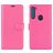 Mobigear Classic Housse Motorola One Fusion Plus Etui Porte-Monnaie - Magenta
