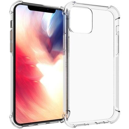 Mobigear Cushion Coque Transparente iPhone 12 Coque arrière en TPU Souple Anti-Chocs - Transparent