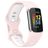 Mobigear Sport Dual Bracelet Silicone Fitbit Charge 5 Fermeture à clou et passant - Blanc / Rose