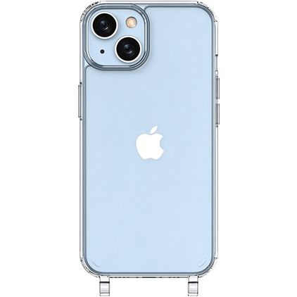 Mobigear Mix & Match Transparent iPhone 14 Plus TPU souple Coque avec cordon - Transparent