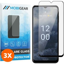 Mobigear Premium Nokia G60 5G Verre trempé Protection d'écran - Compatible Coque - Noir (Lot de 3)