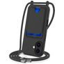 Mobigear Lanyard Card iPhone 17 Coque avec cordon en Silicone et Porte-Cartes - Noir