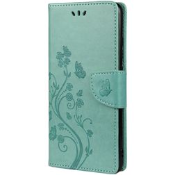 Mobigear Flowers Housse Samsung Galaxy A33 Etui Porte-Monnaie - Turquoise
