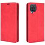 Mobigear Retro Slim Housse Samsung Galaxy A12 Etui Porte-Monnaie - Rouge