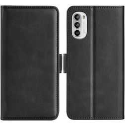 Mobigear Slim Magnet Housse Motorola Moto G82 Etui Porte-Monnaie - Noir