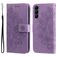 Mobigear Flowers Housse Samsung Galaxy S23 Etui Porte-Monnaie - Violet