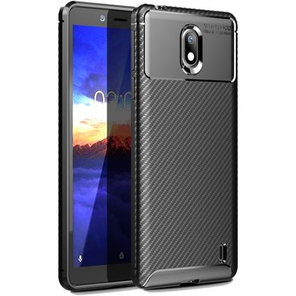 Mobigear Racing Coque Nokia 1 Plus Coque arrière en TPU Souple - Noir