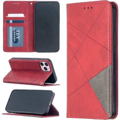 Mobigear Rhombus Slim Housse iPhone 12 Pro Etui - Rouge