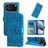 Mobigear Sunflower Housse iPhone 17 Pro Etui Porte-Monnaie - Bleu