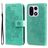 Mobigear Flowers Housse OnePlus 15 Etui Porte-Monnaie - Vert