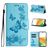Mobigear Butterfly Housse Samsung Galaxy A35 Etui Porte-Monnaie - Bleu