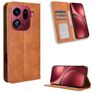 Mobigear Sensation Housse OPPO Find X9 Pro Etui Porte-Monnaie - Marron