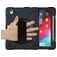 Mobigear SureGrip XGuard Coque iPad Pro 11 Pouces (2025) Coque arrière en Plastique rigide,Silicone + Porte-crayon + Bandoulière + Support Amovible - Noir