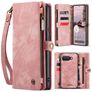 CaseMe 008 Google Pixel 9a Coque Étui 2en1 avec coque amovible Portefeuille - Rose