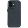 Decoded Coque iPhone 17 Coque arrière en Cuir Véritable Anti-Chocs - Navy Shadow