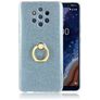 Mobigear Glitter Ring Coque Nokia 9 PureView Coque arrière en TPU Souple avec Anneau-Support - Bleu