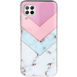 Mobigear Marble Huawei P40 Lite TPU souple Coque arrière - Tricolore