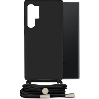 Mobilize Lanyard Gelly Samsung Galaxy S23 Ultra Coque avec cordon en TPU Souple - Noir