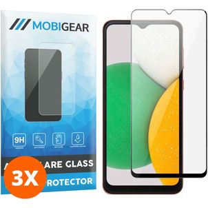 Mobigear Premium Samsung Galaxy A14 Verre trempé Protection d'écran - Compatible Coque - Noir (Lot de 3)