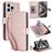 Mobigear Wallet Housse iPhone 15 Pro Etui Porte-Monnaie - Rose doré
