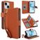 Mobigear Wallet Housse iPhone 15 Etui Porte-Monnaie - Marron