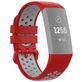 Mobigear Sport Plus Buckle Bracelet Silicone Fitbit Charge 4 Fermeture boucle ardillon - Rouge / Gris