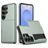 Mobigear Card Coque Samsung Galaxy S26 Ultra Coque arrière Rigide Anti-Chocs avec Porte-Cartes - Vert foncé