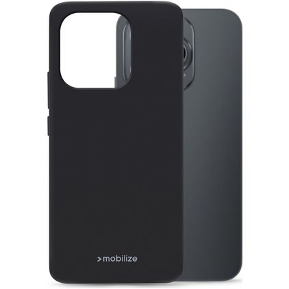 Mobilize Rubber Gelly Coque HONOR 400 Lite Coque arrière en TPU Souple - Noir