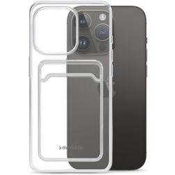Mobilize Gelly Card Transparent iPhone 14 Pro TPU souple Coque arrière avec porte-cartes - Transparent