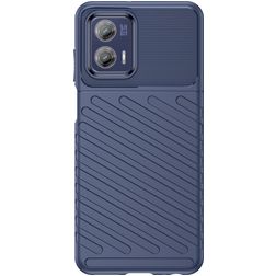 Mobigear Groove Coque Motorola Moto G73 5G Coque arrière en TPU Souple - Bleu