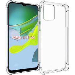 Mobigear Cushion Coque Transparente Motorola Moto E13 Coque arrière en TPU Souple Anti-Chocs - Transparent