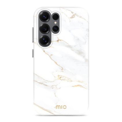 MIO Coque Samsung Galaxy S25 Ultra MagSafe Coque arrière Rigide - White Marble
