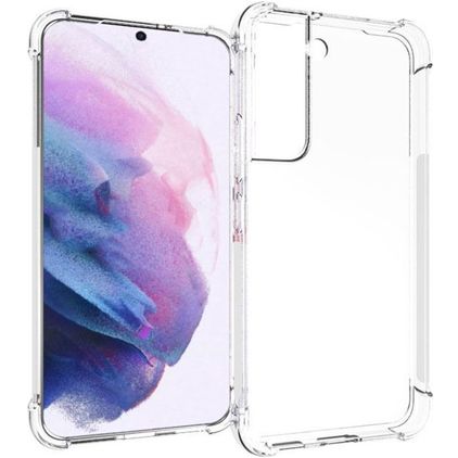 Mobigear Cushion Coque Transparente Samsung Galaxy S22 Coque arrière en TPU Souple Anti-Chocs - Transparent