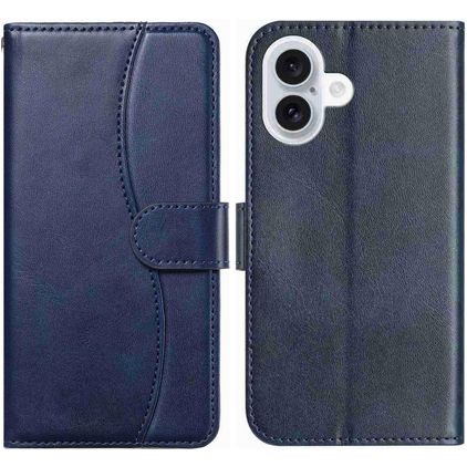 Mobigear S Line Housse iPhone 17 Etui Porte-Monnaie - Bleu Marin