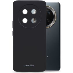 Mobilize Rubber Gelly Coque Honor Magic 7 Coque arrière en TPU Souple - Noir