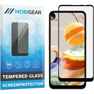 Mobigear Premium LG K61 Verre trempé Protection d'écran - Compatible Coque - Noir