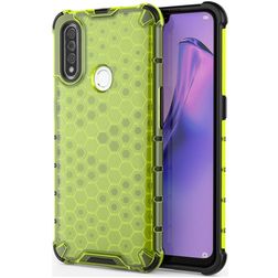 Mobigear Honeycomb Coque OPPO A31 Coque arrière Rigide Anti-Chocs - Vert