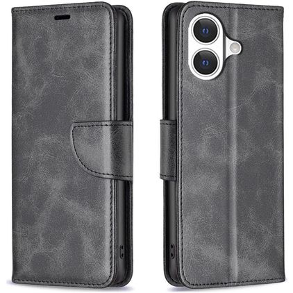 Mobigear Excellent iPhone 17 Étui Portefeuille - Noir