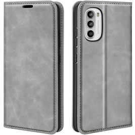 Mobigear Retro Slim Housse Motorola Moto G52 Etui Porte-Monnaie - Gris