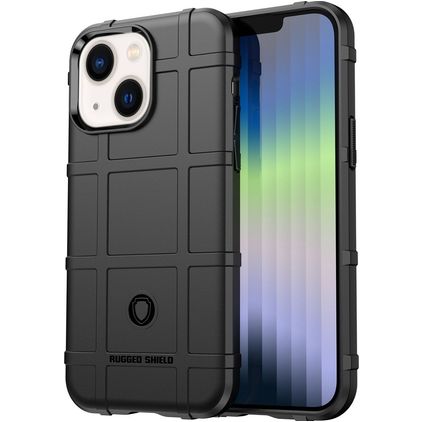 Mobigear Rugged Shield Coque iPhone 14 Plus Coque arrière en TPU Souple Anti-Chocs - Noir