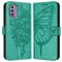 Mobigear Butterfly Housse Nokia G42 Etui Porte-Monnaie - Vert