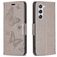 Mobigear Butterfly Housse Samsung Galaxy S23 Etui Porte-Monnaie - Gris