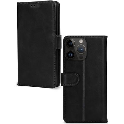 Mobilize Premium Gelly Wallet Housse iPhone 14 Pro Etui Porte-Monnaie - Noir