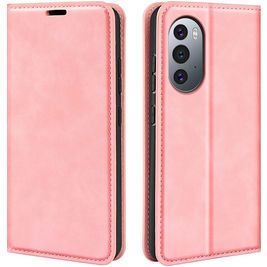 Mobigear Retro Slim Housse Motorola Edge X30 Etui Porte-Monnaie - Rose
